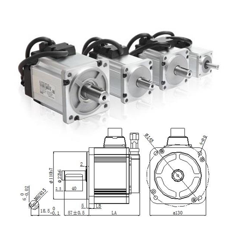 信捷DS5系列適配伺服電機(jī)型號(hào)及安裝尺寸